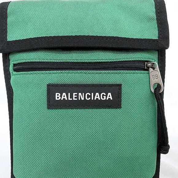 Balenciaga Shoulder Bag Canvas Leather Green - Picture 5 of 10